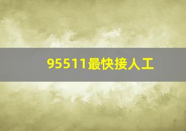 95511最快接人工