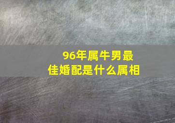 96年属牛男最佳婚配是什么属相