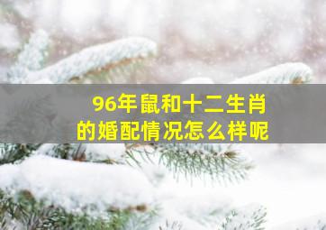 96年鼠和十二生肖的婚配情况怎么样呢