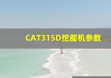 CAT315D挖掘机参数