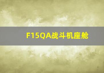 F15QA战斗机座舱