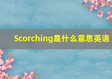 Scorching是什么意思英语