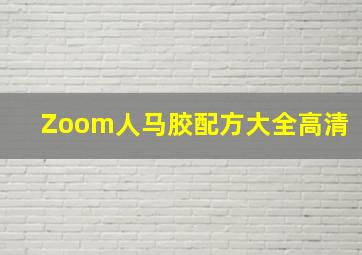 Zoom人马胶配方大全高清