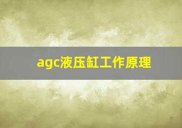 agc液压缸工作原理