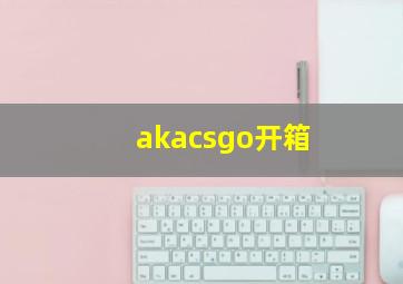 akacsgo开箱