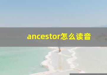 ancestor怎么读音