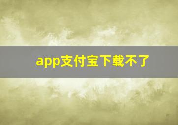 app支付宝下载不了