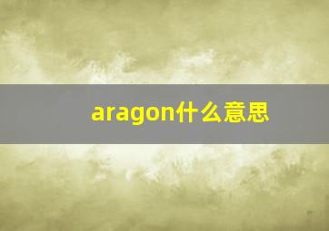 aragon什么意思