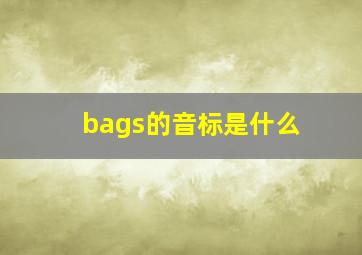 bags的音标是什么