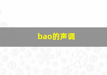 bao的声调