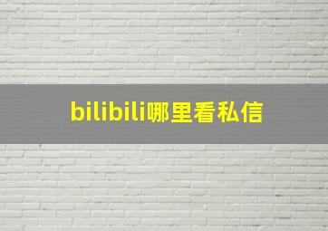 bilibili哪里看私信