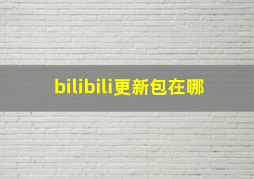 bilibili更新包在哪