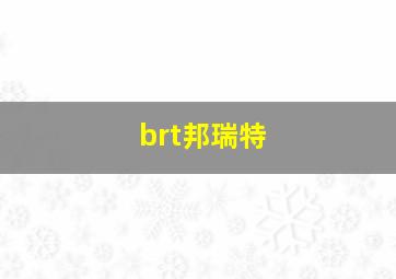 brt邦瑞特