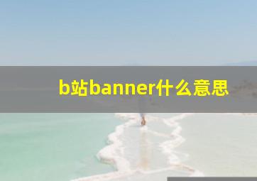 b站banner什么意思