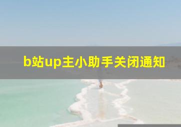 b站up主小助手关闭通知