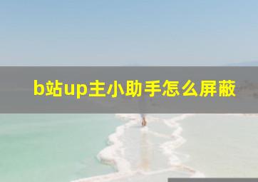 b站up主小助手怎么屏蔽