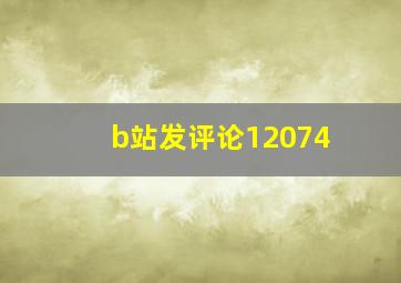 b站发评论12074