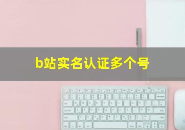 b站实名认证多个号