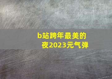 b站跨年最美的夜2023元气弹