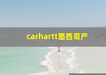 carhartt墨西哥产