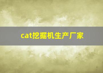 cat挖掘机生产厂家