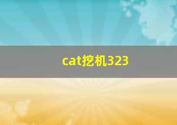 cat挖机323