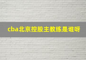 cba北京控股主教练是谁呀