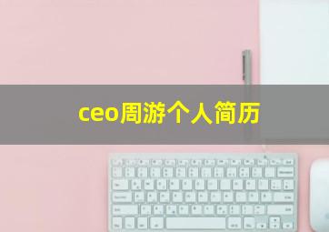 ceo周游个人简历