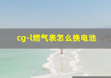 cg-l燃气表怎么换电池