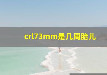 crl73mm是几周胎儿