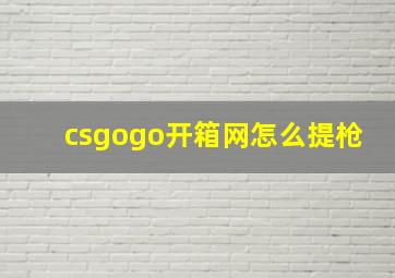 csgogo开箱网怎么提枪