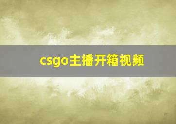 csgo主播开箱视频