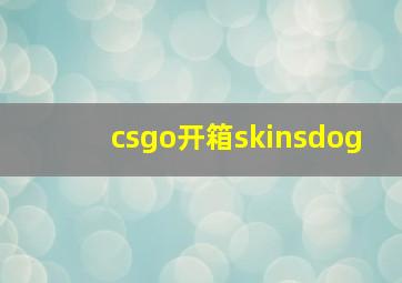 csgo开箱skinsdog