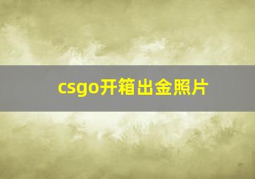 csgo开箱出金照片