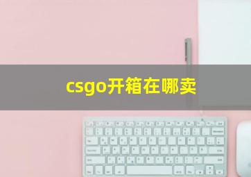 csgo开箱在哪卖