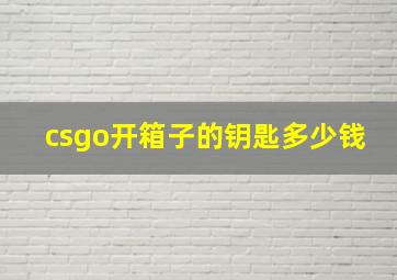 csgo开箱子的钥匙多少钱