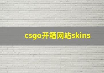 csgo开箱网站skins