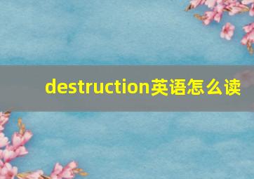 destruction英语怎么读