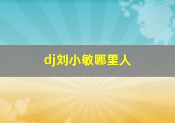 dj刘小敏哪里人