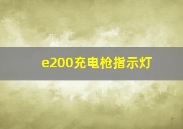 e200充电枪指示灯