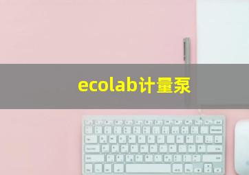 ecolab计量泵