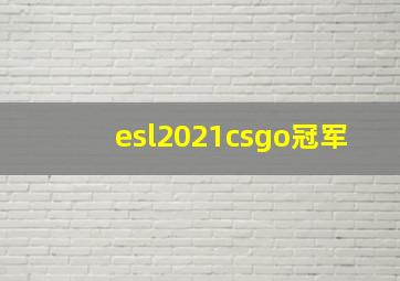 esl2021csgo冠军