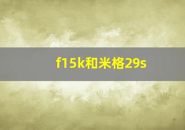 f15k和米格29s