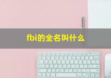 fbi的全名叫什么