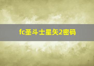 fc圣斗士星矢2密码