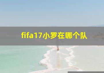 fifa17小罗在哪个队