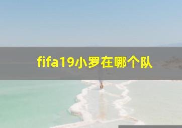 fifa19小罗在哪个队