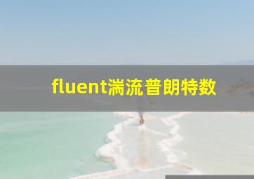 fluent湍流普朗特数