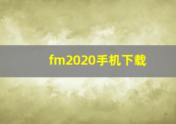 fm2020手机下载