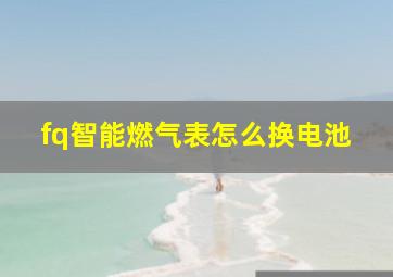 fq智能燃气表怎么换电池